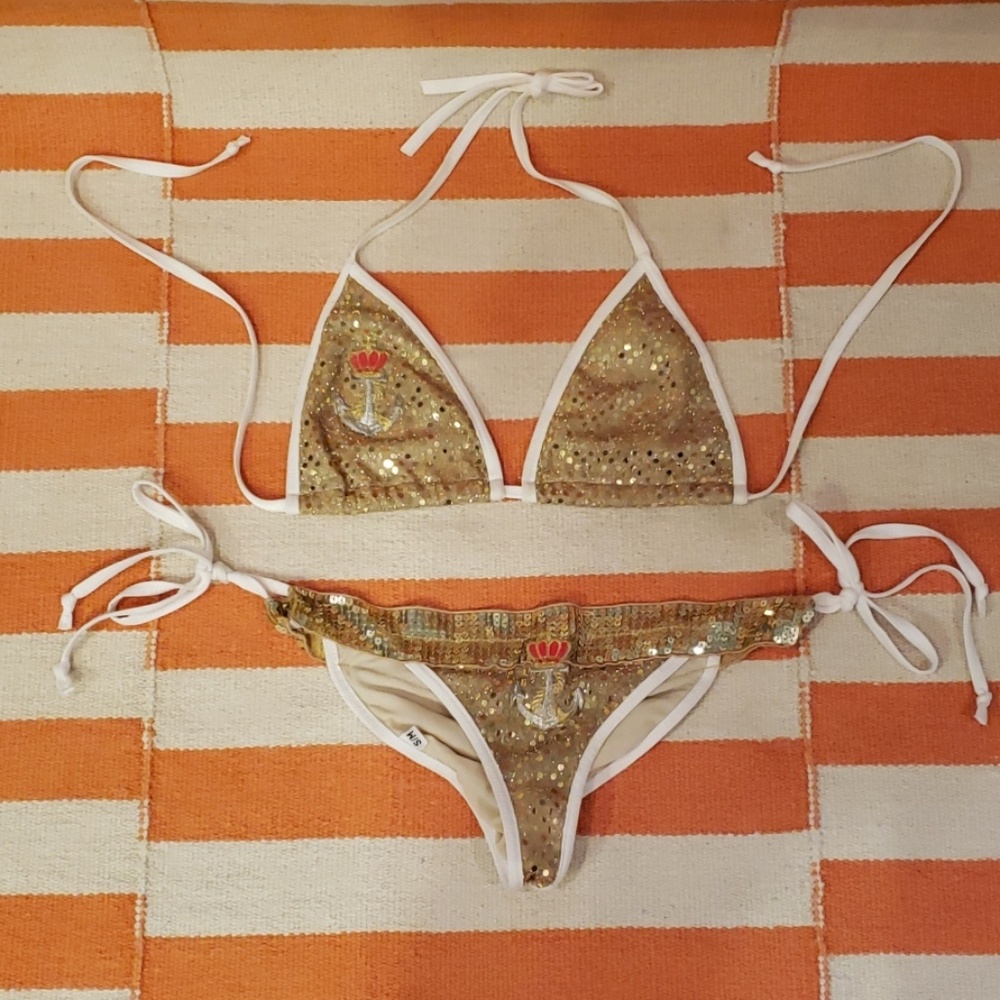 Gold Sequined Bikini